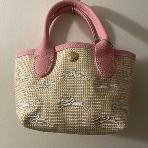 Longchamp Raffia Tote Handbag